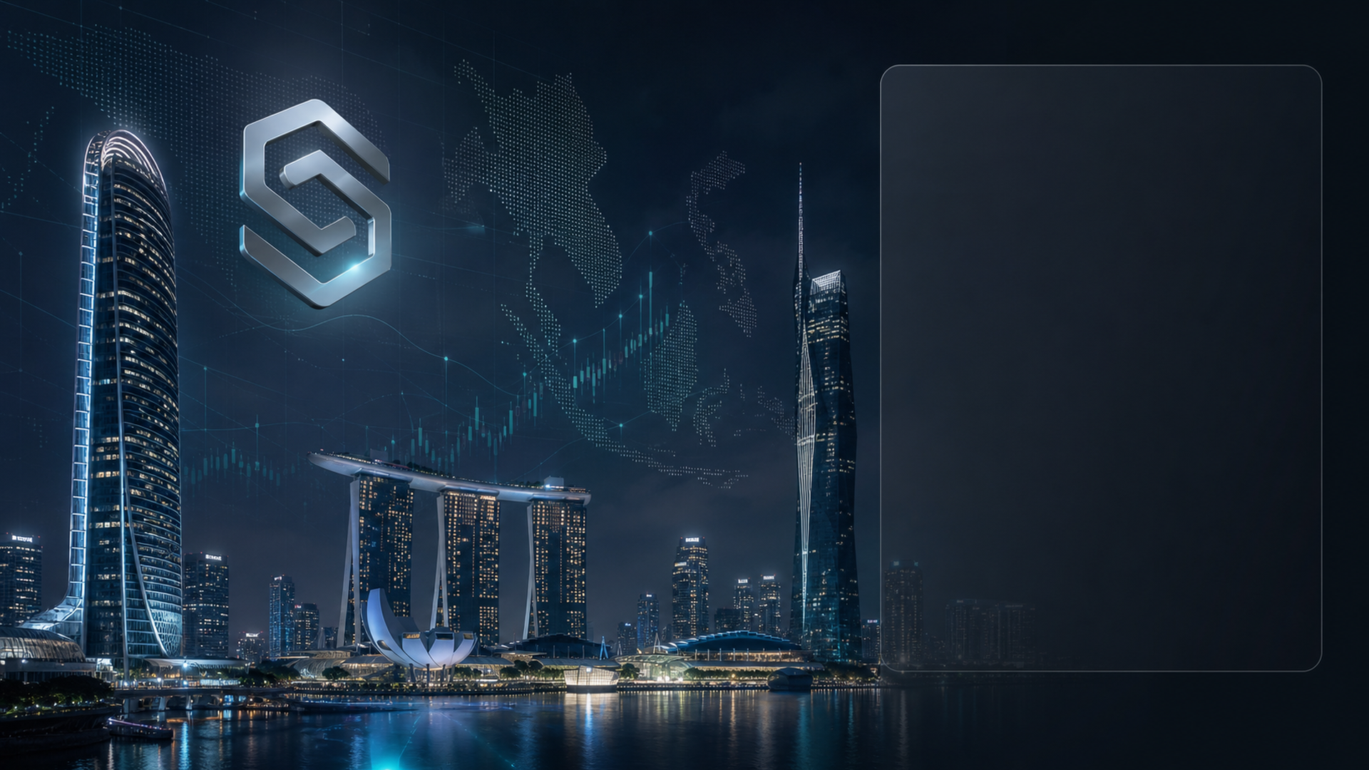 Regional skyline with Autograph Tower, Marina Bay Sands, and Merdeka 118